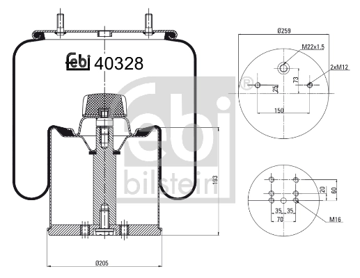 Lõõts, õhkvedrustus FEBI BILSTEIN 40328