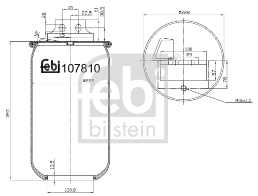 Lõõts, õhkvedrustus FEBI BILSTEIN 107810