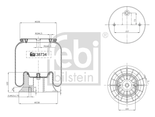 Lõõts, õhkvedrustus FEBI BILSTEIN 38734