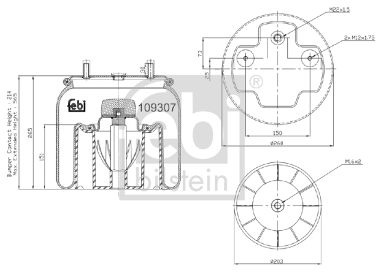 Lõõts, õhkvedrustus FEBI BILSTEIN 109307