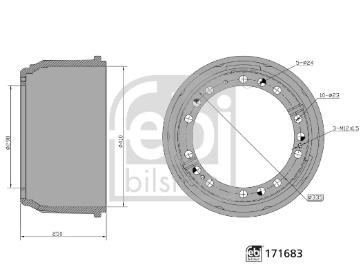 Piduritrummel FEBI BILSTEIN 171683