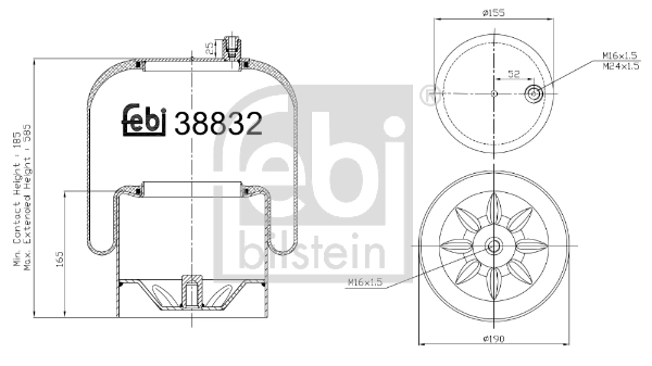Lõõts, õhkvedrustus FEBI BILSTEIN 38832