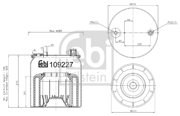 Lõõts, õhkvedrustus FEBI BILSTEIN 109227