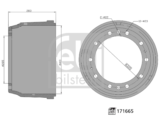 Piduritrummel FEBI BILSTEIN 171665