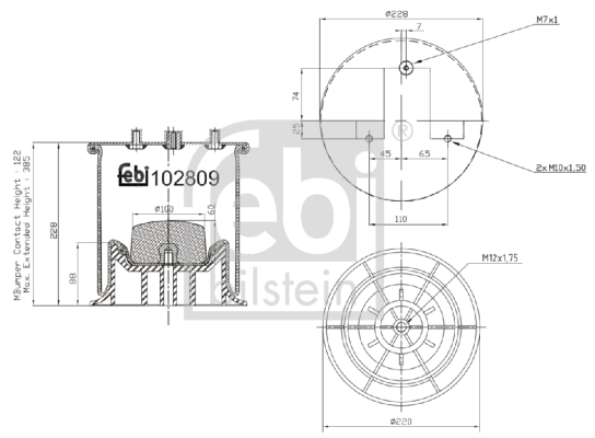 Lõõts, õhkvedrustus FEBI BILSTEIN 102809