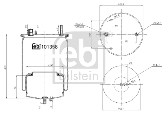 Lõõts, õhkvedrustus FEBI BILSTEIN 101358