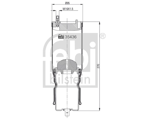 Lõõts, kabiinikinnitus FEBI BILSTEIN 35436