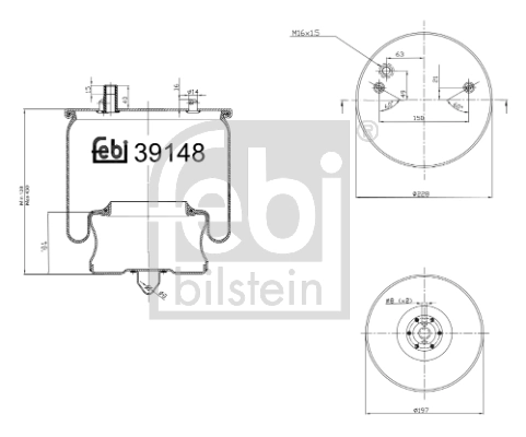 Lõõts, õhkvedrustus FEBI BILSTEIN 39148