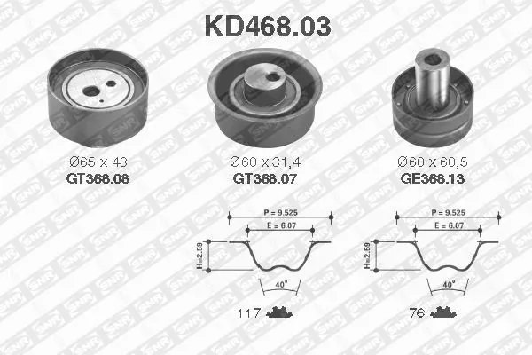 Hammasrihma komplekt SNR KD468.03