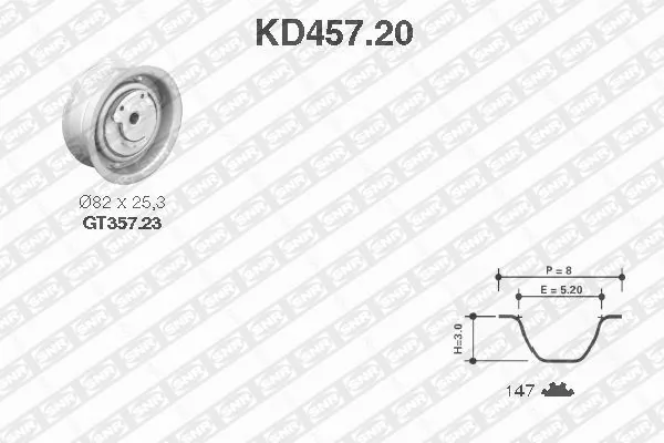 Hammasrihma komplekt SNR KD457.20