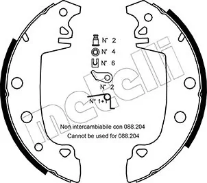 Piduriklotside komplekt METELLI 53-0324K