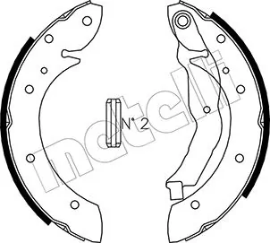 Piduriklotside komplekt METELLI 53-0351