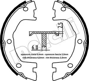 Piduriklotside komplekt, seisupidur METELLI 53-0097