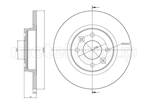 Piduriketas METELLI 23-0864C