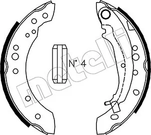 Piduriklotside komplekt METELLI 53-0266