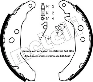 Piduriklotside komplekt METELLI 53-0117K