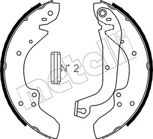 Piduriklotside komplekt METELLI 53-0062