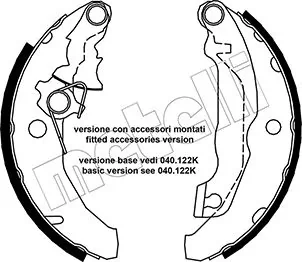 Piduriklotside komplekt METELLI 53-0131Y