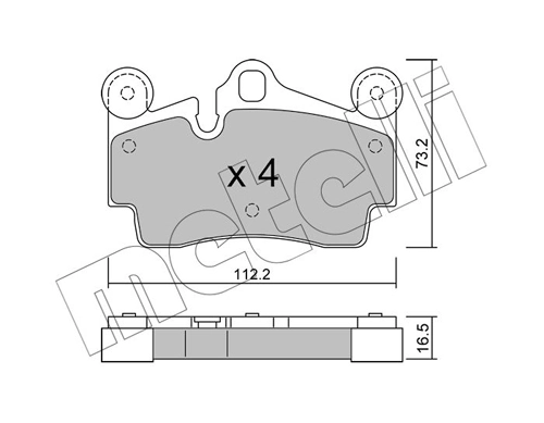 Piduriklotsi komplekt, ketaspidur METELLI 22-0655-0