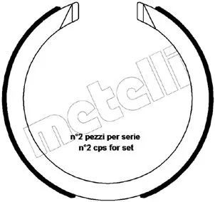 Piduriklotside komplekt, seisupidur METELLI 53-0483