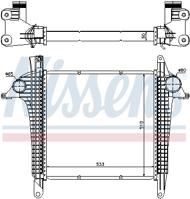 Kompressoriõhu radiaator NISSENS 97057