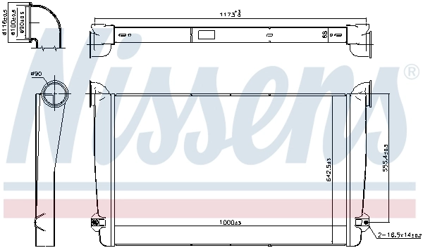 Kompressoriõhu radiaator NISSENS 97078