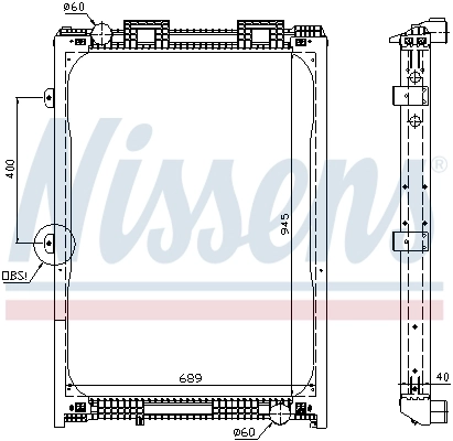 Radiaator, mootorijahutus NISSENS 62870A