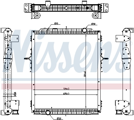 Radiaator, mootorijahutus NISSENS 637878