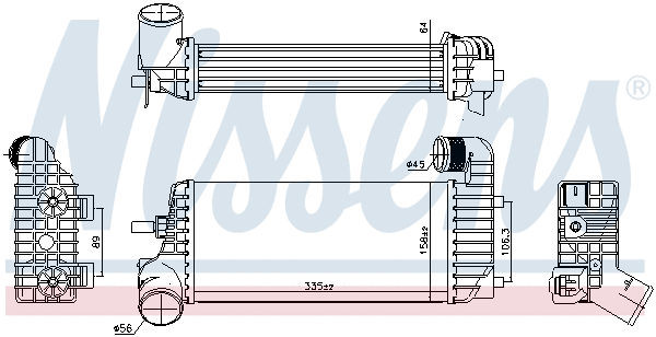 Kompressoriõhu radiaator NISSENS 96221