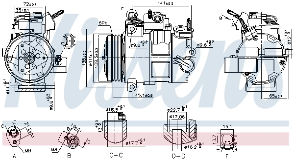 Kompressor, kliimaseade NISSENS 890800