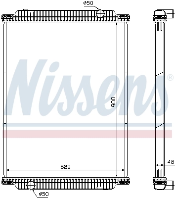 Radiaator, mootorijahutus NISSENS 61448