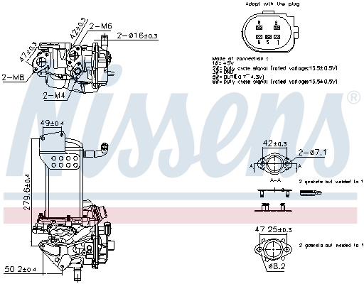 EGR-moodul NISSENS 98358