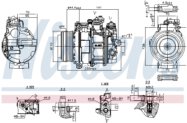 Kompressor, kliimaseade NISSENS 890749