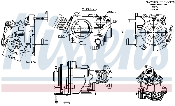 EGR-klapp NISSENS 98424