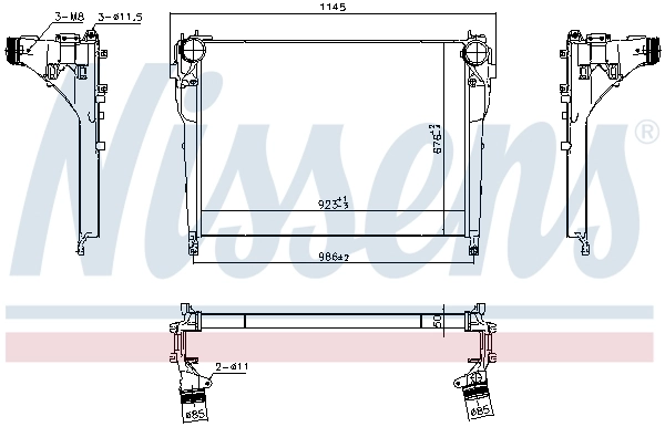 Kompressoriõhu radiaator NISSENS 961218