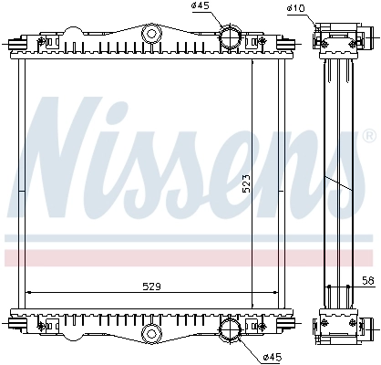 Radiaator, mootorijahutus NISSENS 614450