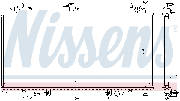 Radiaator, mootorijahutus ** FIRST FIT ** NISSENS 67354A