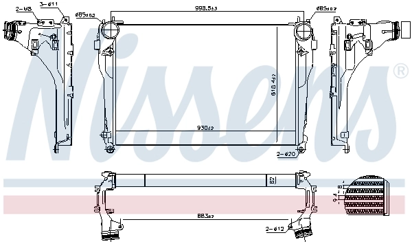 Kompressoriõhu radiaator NISSENS 961565