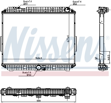 Radiaator, mootorijahutus NISSENS 6270030
