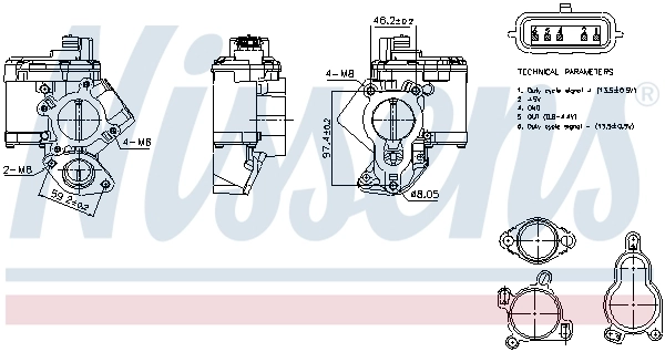 EGR-klapp NISSENS 98463