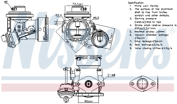 EGR-klapp NISSENS 98299