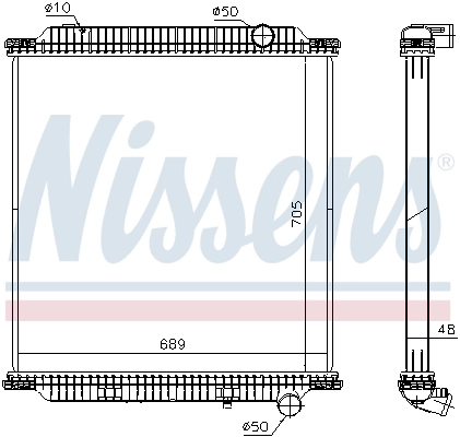 Radiaator, mootorijahutus NISSENS 654760