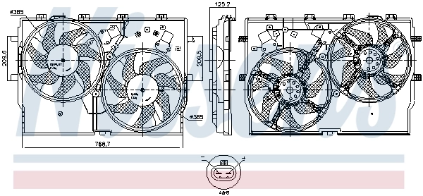Ventilaator, mootorijahutus NISSENS 850001