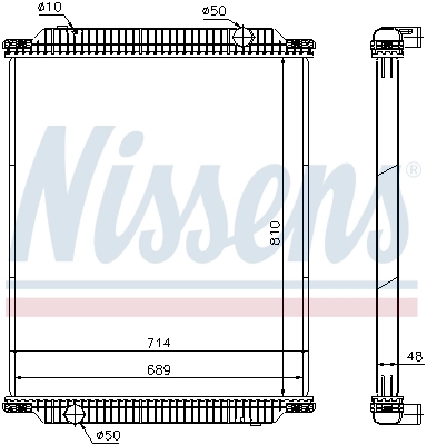 Radiaator, mootorijahutus NISSENS 672570