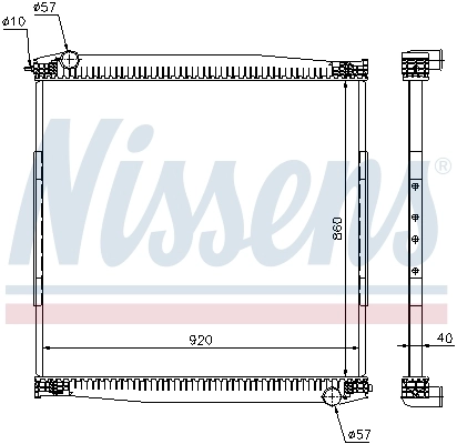 Radiaator, mootorijahutus NISSENS 640690