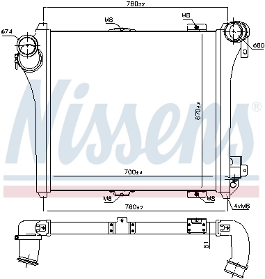 Kompressoriõhu radiaator NISSENS 97075