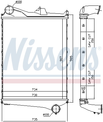 Kompressoriõhu radiaator NISSENS 97006