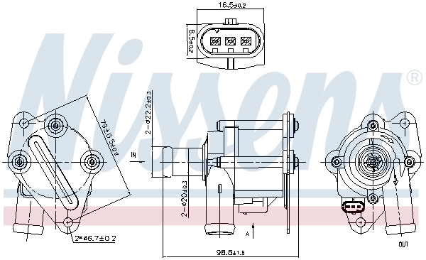 Veepump, mootori jahutus NISSENS 832116