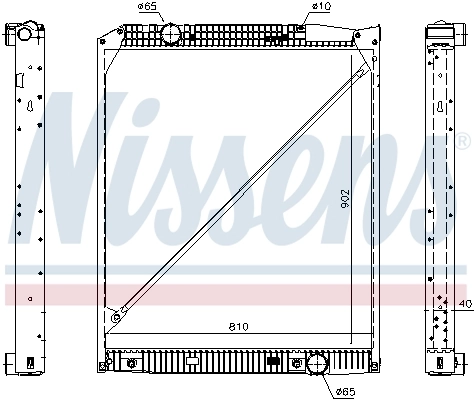 Radiaator, mootorijahutus NISSENS 62653A