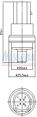 Andur, Jahutusvedeliku temp. NISSENS 207009